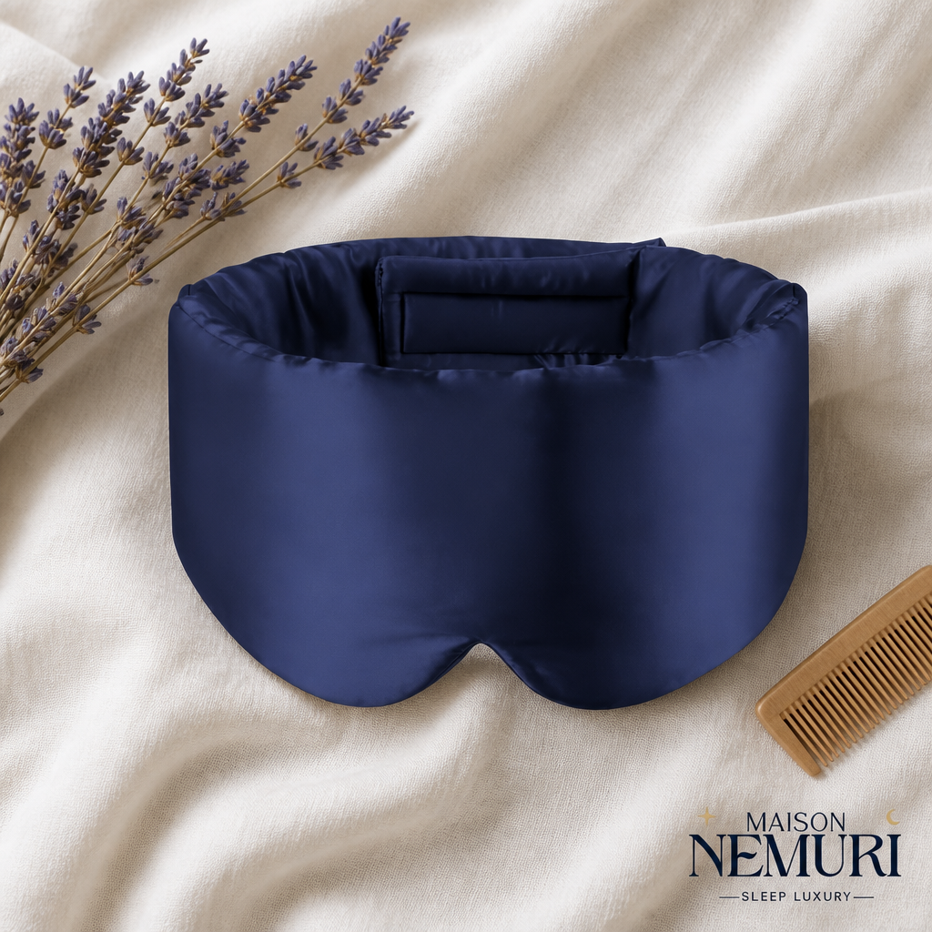 Masque de Nuit en Soie 100% | Occultation Totale & Anti-Rides